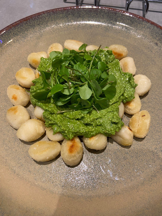 Smeuïge pesto van groene bladgroenten