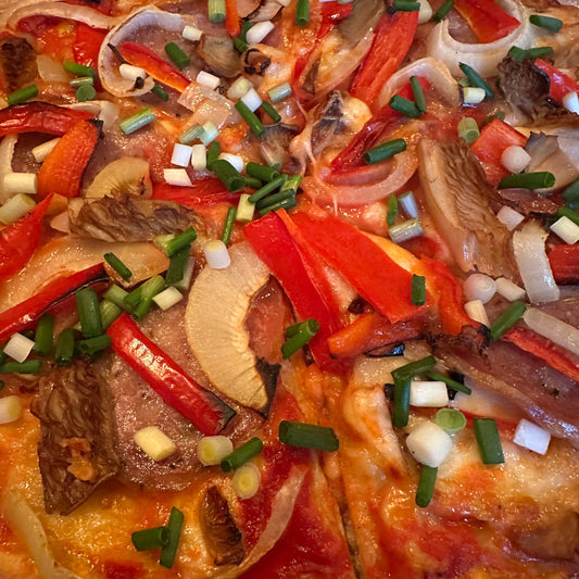 Pizza topping pakketje (vega of met salami)