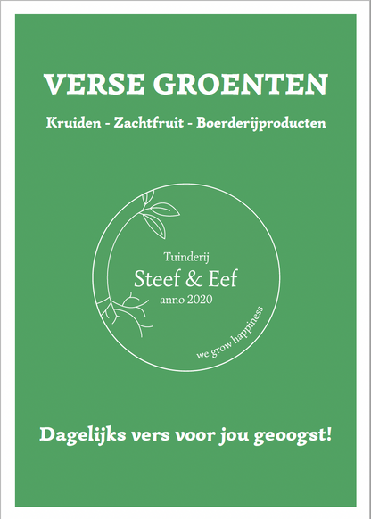 Tuinderij Steef & Eef promotiekaart